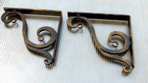 Кованые кронштейны для крепления полок на стене уголки металлические декоративные