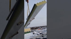 монтаж кровельных сендвич панелей .крыша бокса .