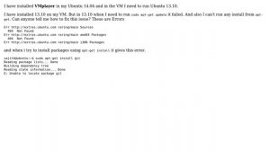 Unix & Linux: Apt-get update and installed failed in ubuntu 13.10 in virtual machine
