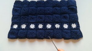 Летняя детская юбка из квадратных мотивов крючком.