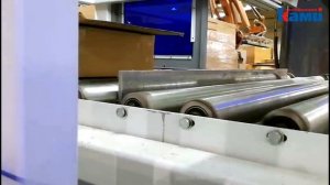 Как происходит упаковка на автоматической линии для склейки коробок из гофрокартона TPM 600