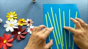 Букет цветов из бумаги | Цветы из сердечек | Bouquet from paper | Flowers from hearts