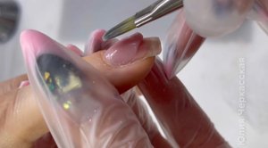 Коррекция в технике выкладной френч