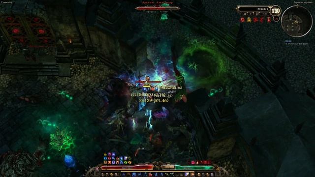 Поборник (Шаман + Инквизитор) дикость и шкатулка бури, урон молнией, горнило 150 170, Grim Dawn смотреть онлайн