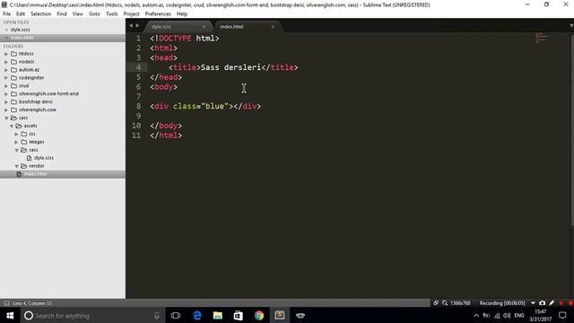 Sass- compile, fayl strukturu, output style #3 смотреть онлайн