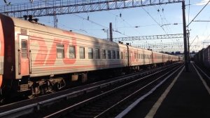 Отправление ЭП2К-125 с поездом Москва - Чита