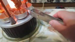 Жарим мясо  в электрошашлычнице.