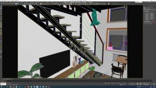 3D-визуализация Антресольного этажа.