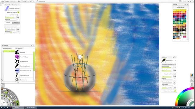 Букет сирени рисуем на графическом планшете смотреть онлайн