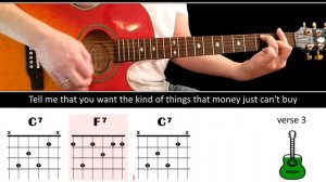 Easy play along series - CAN'T BUY ME LOVE - Acoustic guitar lesson - (chords & lyrics)- The Beatle