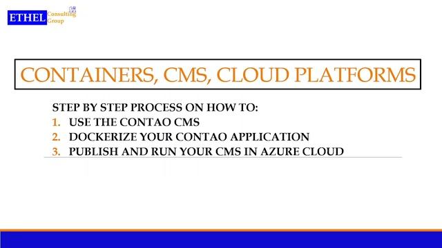 Containers, CMS, Cloud Platforms: 01: Intro: Contao Content Management System, Docker, Azure Cloud. смотреть онлайн