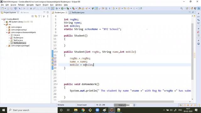 Session-11-CoreJava-Constructors in Java  , Default and Parameterized constructors.