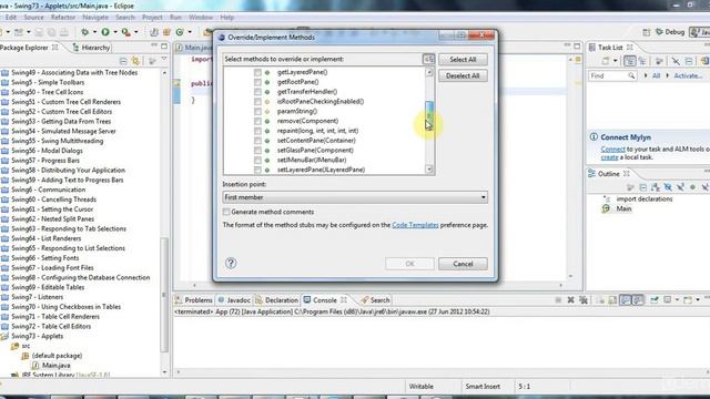 Applets Creating a Simple Swing Program that Runs in a Webpage
