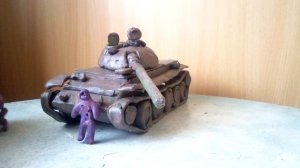 Т 54 из пластилина
