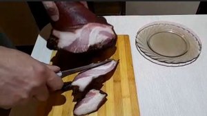 Рулька горячего копчения.