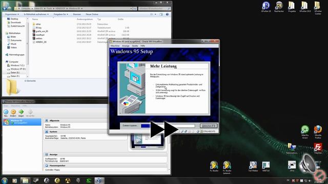 Oracle VM Virtualbox - Windows 95 смотреть онлайн