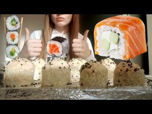 MUKBANG | ОПЯТЬ РОЛЛЫ/СУШИ | SUSHI/ROLLS | не ASMR