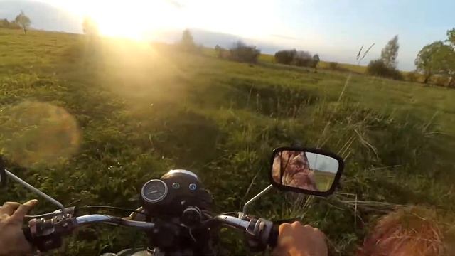 Подольский Механизатор в гостях у Мото Бездорожья - добрались до д.Татьянки, длинная полевая дорога смотреть онлайн