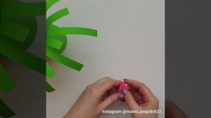 Поделка на 8 марта. Корзина с цветами из цветной бумаги