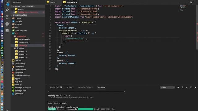 React Native With React-Navigation | Tab | Drawer | Stack | AND Mix | Tab + Drawer + Stack Part 3/5 смотреть онлайн