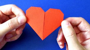 Как сделать сердечко из бумаги оригами ❤ Оригами для начинающих сердечко