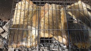 Морская рыба на мангале на Гриле. Рецепт вкусной рыбы.