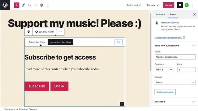 How To Add Memberships With The Payments And Premium Content Blocks