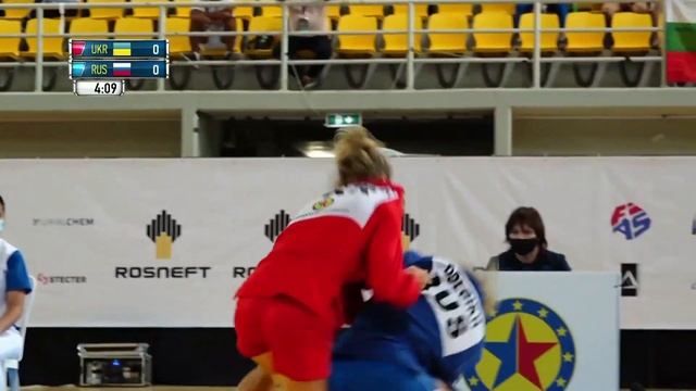 BUIOK Mariia (UKR) vs DOLGIKH Ekaterina (RUS). Women 50 kg. European SAMBO Championships 2021 смотреть онлайн