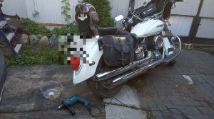 Yamaha XVS 1100 DragStar. Доработка заводских глушителей. (Колхоз - дело добровольное)