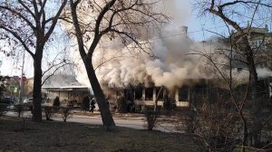 Пожар в кафе Саперави в Волгограде