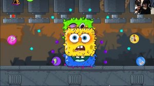 RED BALL 4 (AMONG US + SPONGE BOB) BALL 'FUSION BATTLE' with 5 COLOR SPONGEBOB BOSSES VOLUME 3 & 5