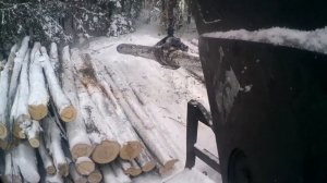 Зимний сезон. Работа лесовоза! #УралЛесовоз