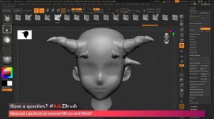 ZBrush 2021: Как инвертировать применение Mirror & Weld