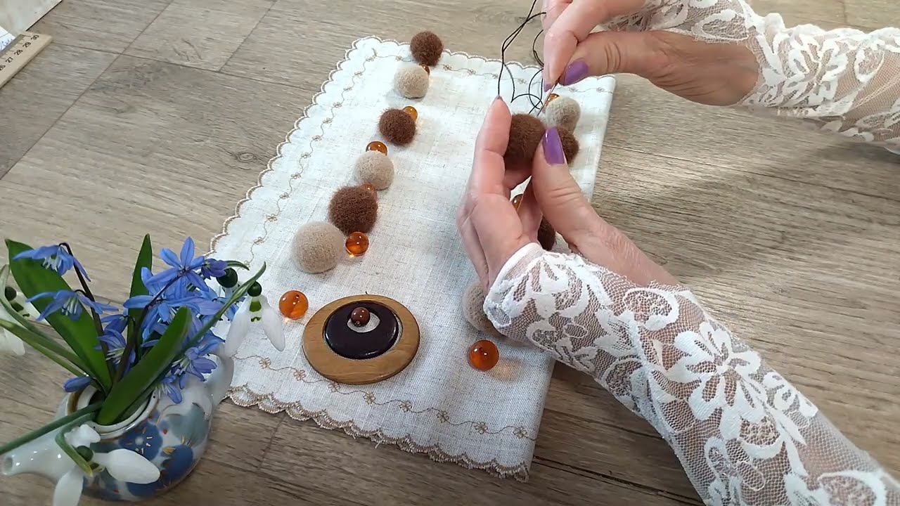 Шьём бусы из носков (норка) Мои образы с разными бусами смотреть онлайн