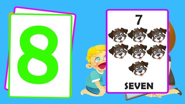 FLASHCARDS Counting NUMBERS 1-10 | KIDS LEARNING