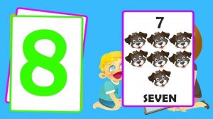 FLASHCARDS Counting NUMBERS 1-10 | KIDS LEARNING