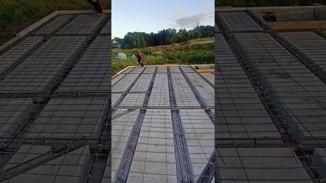 Перекрытие второго этажа загородного дома.сборно-монолитное. Все этапы.
