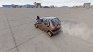 MOTORBIKE vs DAEWOO MATIZ 200 Km/H CRASH TEST - BeamNg Drive