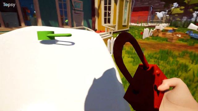 Hello Neighbor Alpha 4 Закидываю замки в салон автомобиля The locks in the car смотреть онлайн