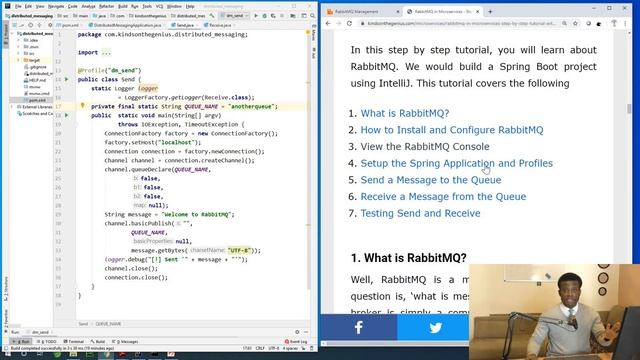 Setup RabbitMQ, Send, Receive Messages Using Spring Boot - Step by Step Tutorial - 1 смотреть онлайн