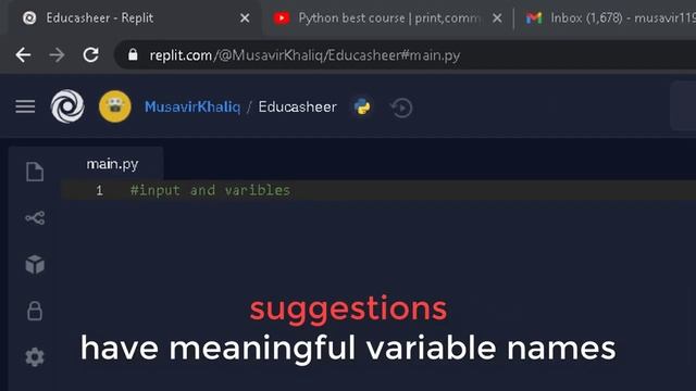 1.2|[hindi/urdu] Python| input,variables,keywords| Musavir Khaliq | EduCasheer