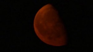 Кроваво-красная Луна встаёт над горизонтом, 13 августа 2017 Харьков