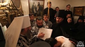 Монашеский постриг выпускника КДА