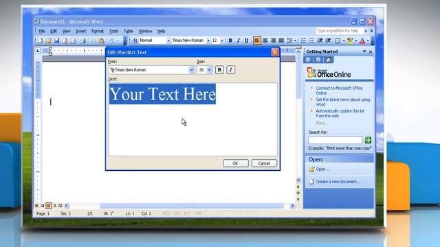 Microsoft® Word 2003: Insert a WordArt Object on Windows® XP смотреть онлайн
