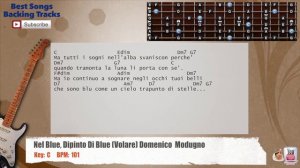 🎸 Nel Blue, Dipinto Di Blue (Volare) - Domenico Modugno Guitar Backing Track with chords and lyrics
