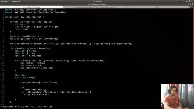 Java Live Coding : CyclicBarrier