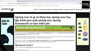 Học lập trình java spring mvc jpa jsp với spring framework 4.3.x - Thiết kế website tin tức 2019