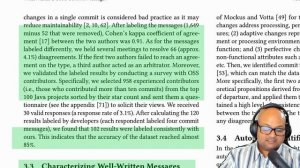 Read a paper: What makes a good commit message?