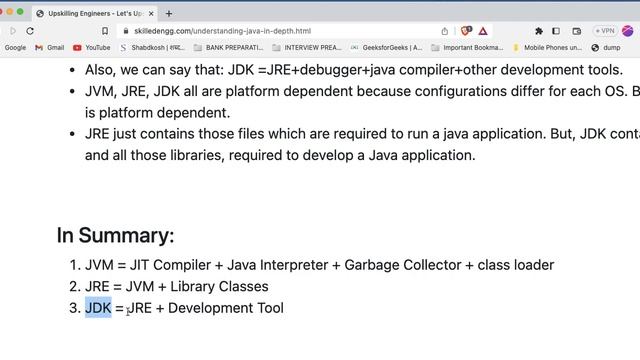 JDK Vs JRE Vs JVM