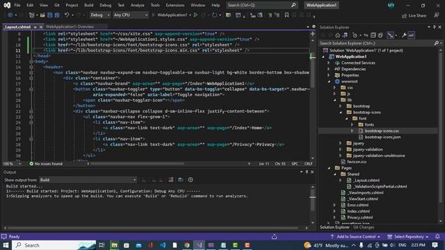 How to use Bootstrap Icons in Dot Net Core | Bootstrap Icon with ASP.NET